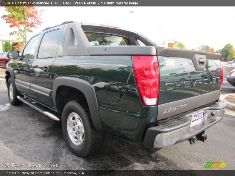 Dark Green Metallic / Medium Neutral Beige 2004 Chevrolet Avalanche 1500