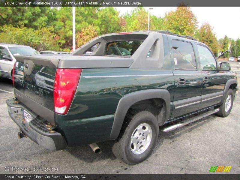 Dark Green Metallic / Medium Neutral Beige 2004 Chevrolet Avalanche 1500