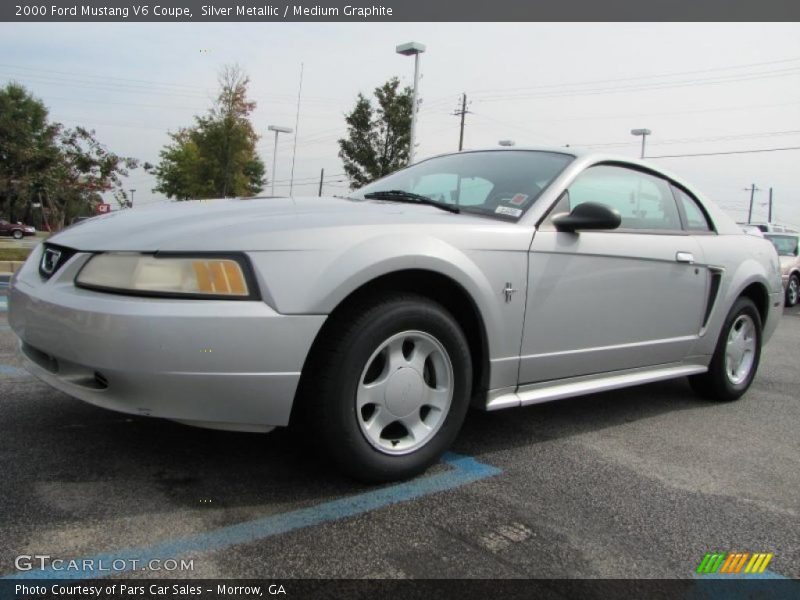 Silver Metallic / Medium Graphite 2000 Ford Mustang V6 Coupe