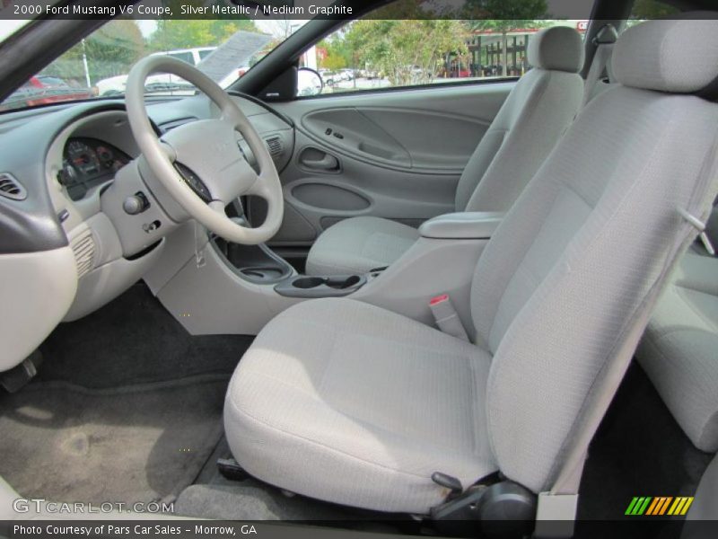 Silver Metallic / Medium Graphite 2000 Ford Mustang V6 Coupe