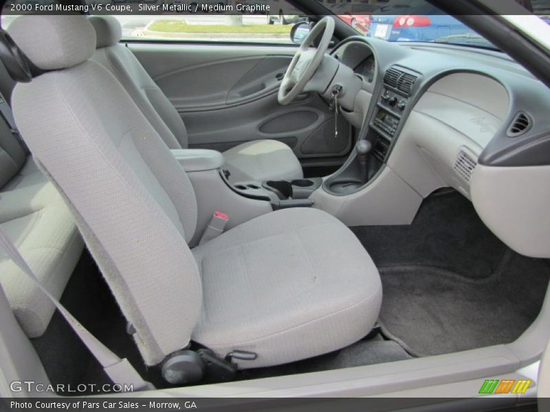 Silver Metallic / Medium Graphite 2000 Ford Mustang V6 Coupe