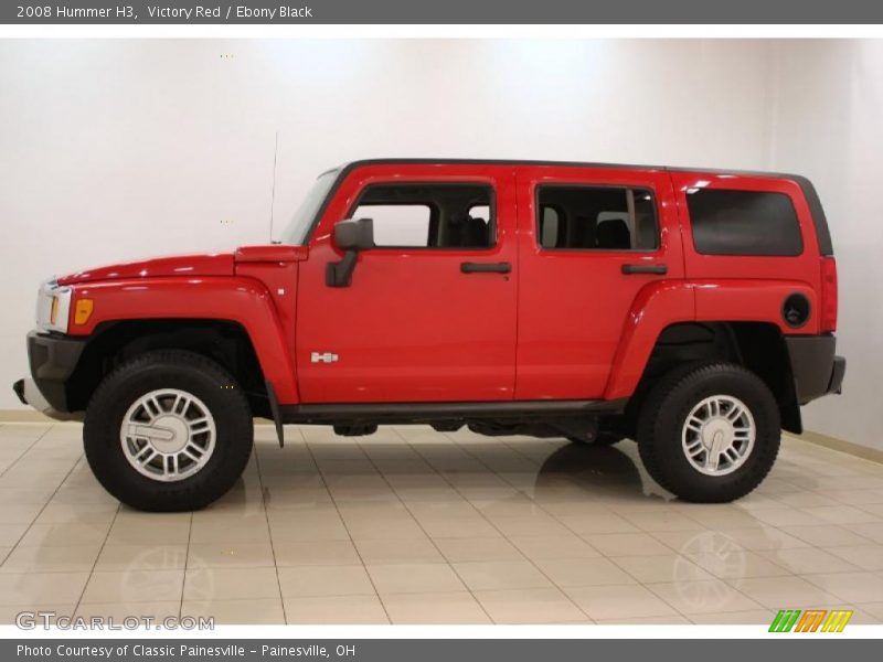 Victory Red / Ebony Black 2008 Hummer H3