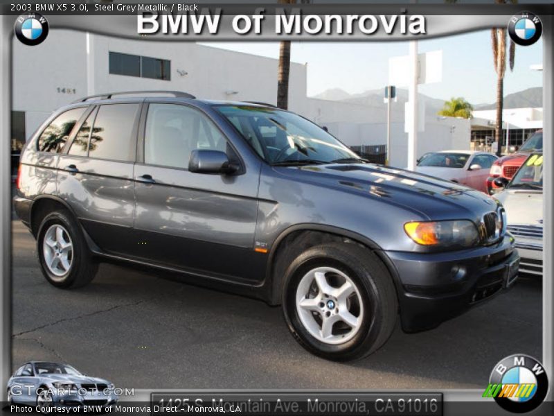 Steel Grey Metallic / Black 2003 BMW X5 3.0i