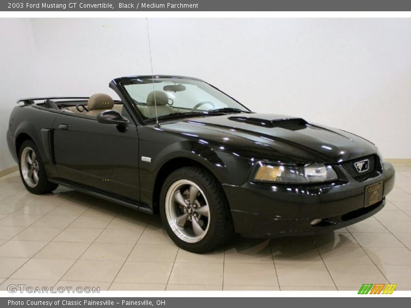 Black / Medium Parchment 2003 Ford Mustang GT Convertible