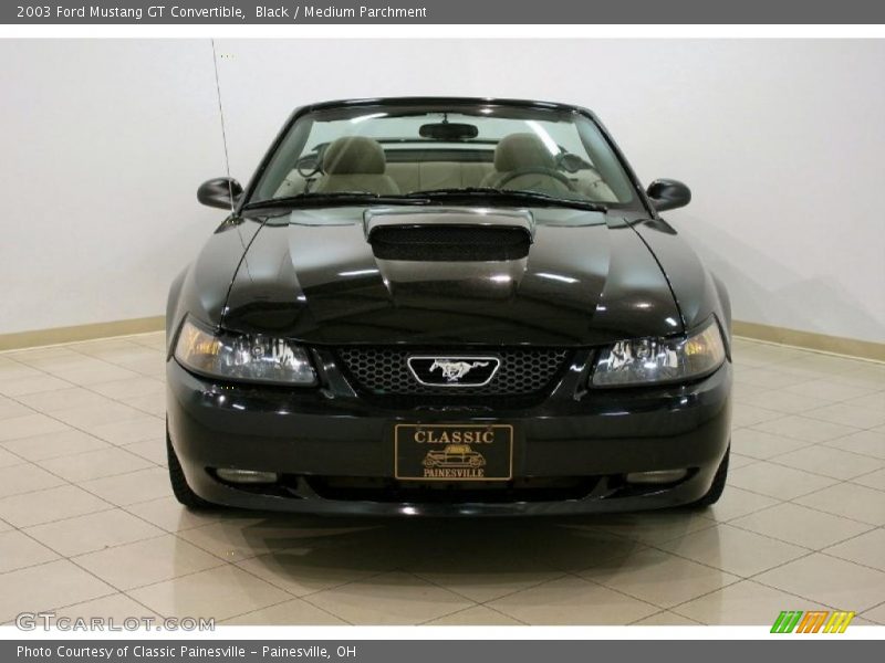 Black / Medium Parchment 2003 Ford Mustang GT Convertible