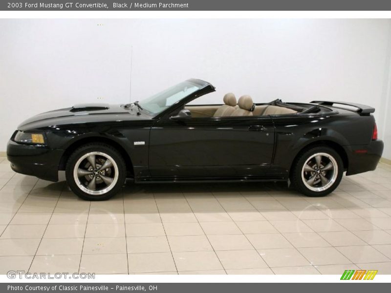 Black / Medium Parchment 2003 Ford Mustang GT Convertible