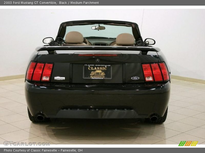 Black / Medium Parchment 2003 Ford Mustang GT Convertible