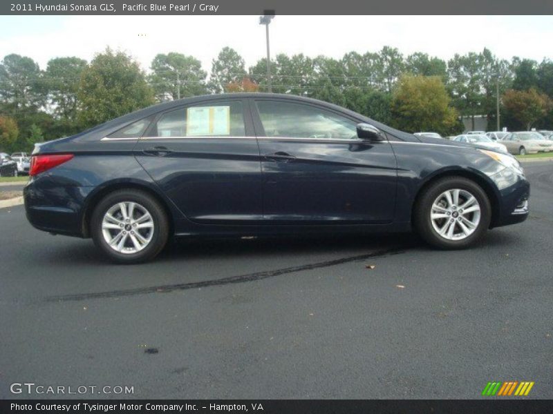 Pacific Blue Pearl / Gray 2011 Hyundai Sonata GLS