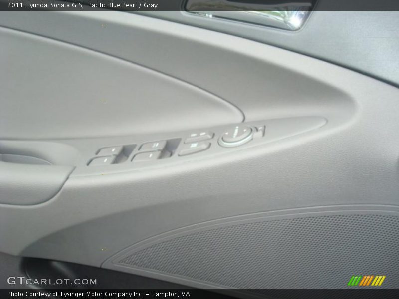 Pacific Blue Pearl / Gray 2011 Hyundai Sonata GLS