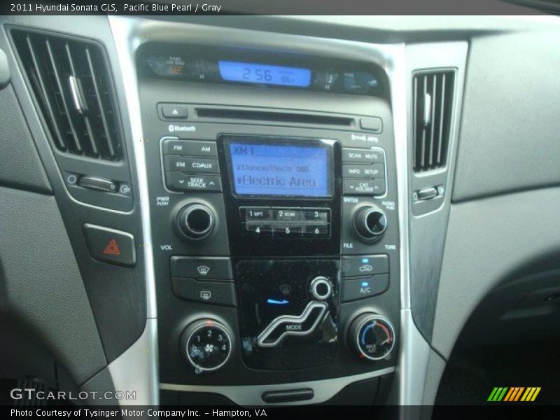 Pacific Blue Pearl / Gray 2011 Hyundai Sonata GLS