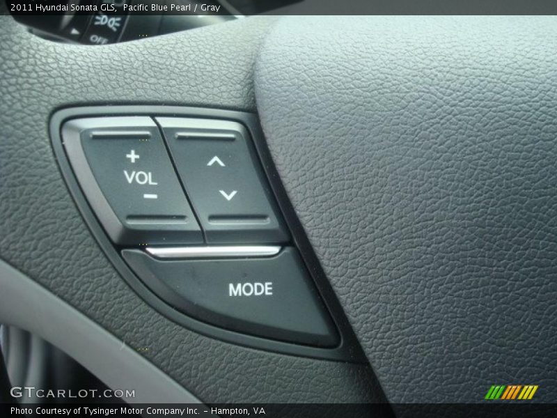 Pacific Blue Pearl / Gray 2011 Hyundai Sonata GLS