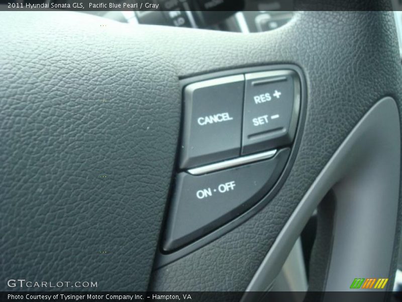 Pacific Blue Pearl / Gray 2011 Hyundai Sonata GLS