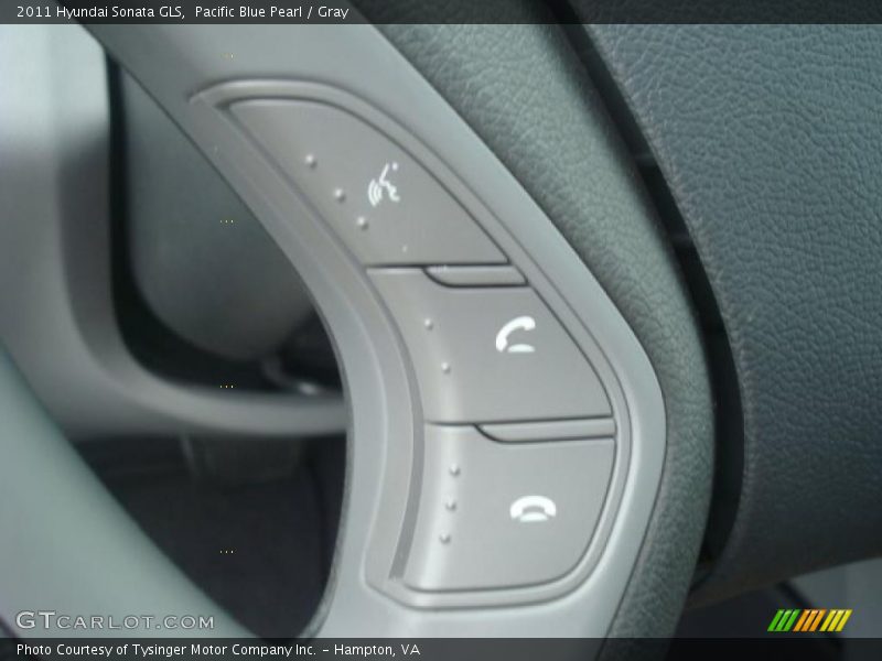 Pacific Blue Pearl / Gray 2011 Hyundai Sonata GLS
