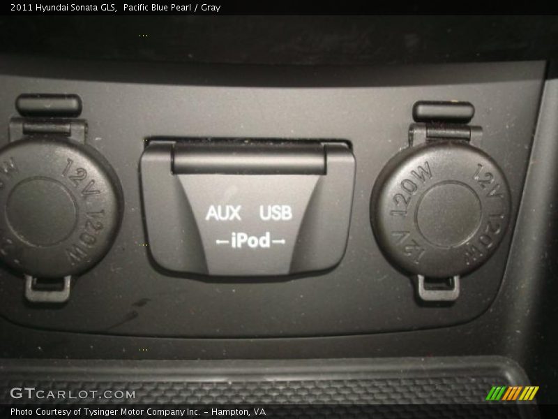 Pacific Blue Pearl / Gray 2011 Hyundai Sonata GLS