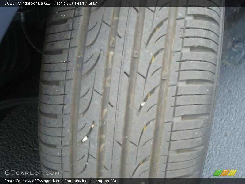 Pacific Blue Pearl / Gray 2011 Hyundai Sonata GLS