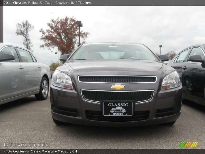 Taupe Gray Metallic / Titanium 2011 Chevrolet Malibu LS