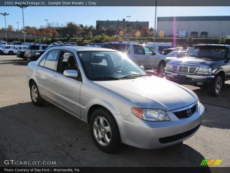 Sunlight Silver Metallic / Gray 2002 Mazda Protege LX