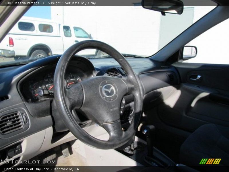 Sunlight Silver Metallic / Gray 2002 Mazda Protege LX