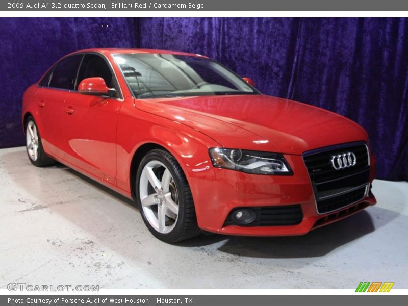 Brilliant Red / Cardamom Beige 2009 Audi A4 3.2 quattro Sedan