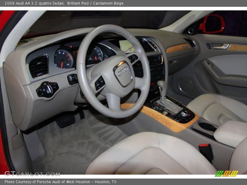 Brilliant Red / Cardamom Beige 2009 Audi A4 3.2 quattro Sedan