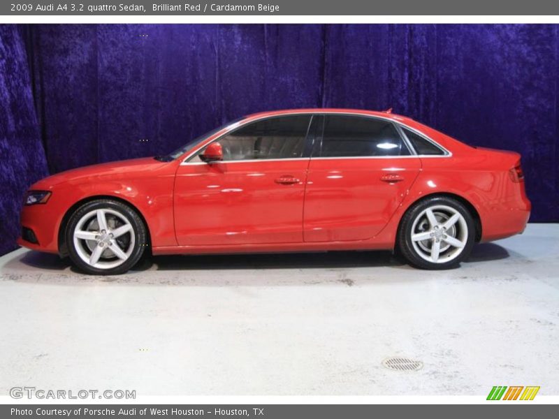 Brilliant Red / Cardamom Beige 2009 Audi A4 3.2 quattro Sedan