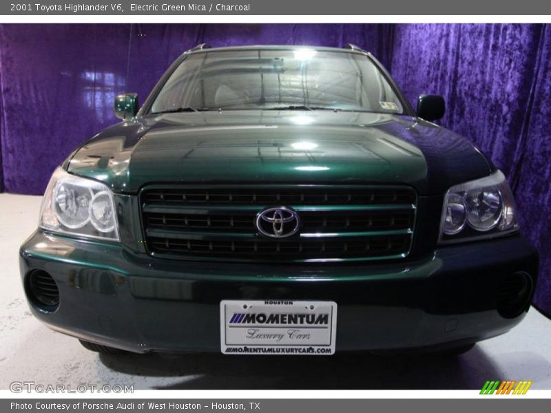 Electric Green Mica / Charcoal 2001 Toyota Highlander V6