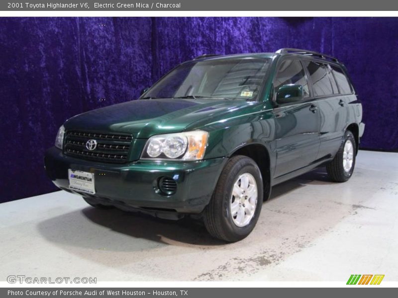Electric Green Mica / Charcoal 2001 Toyota Highlander V6