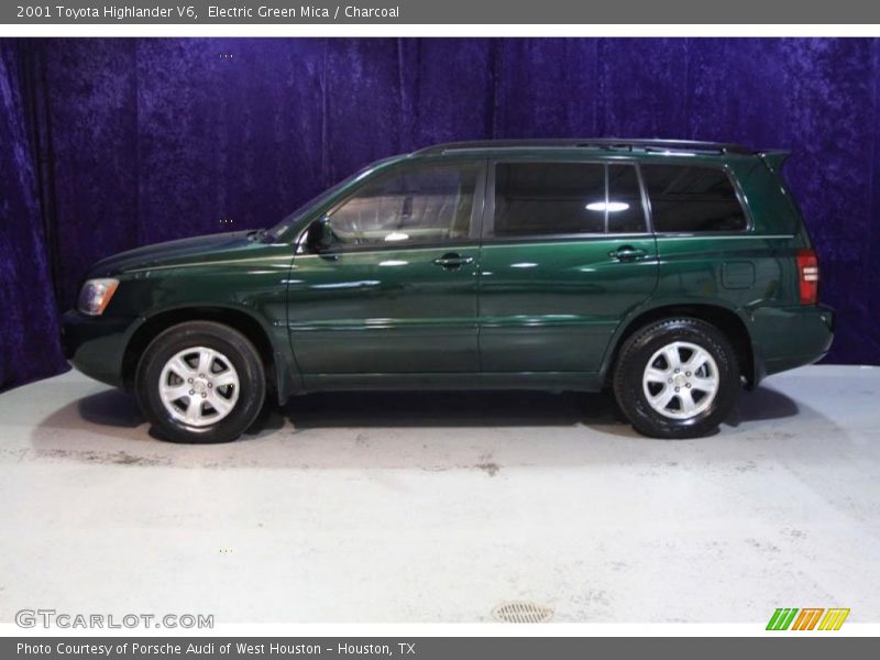 Electric Green Mica / Charcoal 2001 Toyota Highlander V6