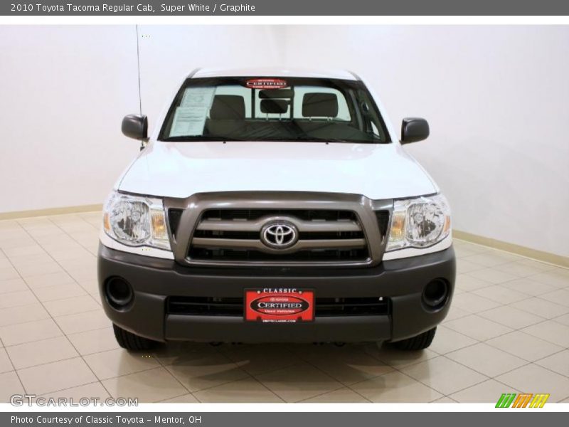 Super White / Graphite 2010 Toyota Tacoma Regular Cab