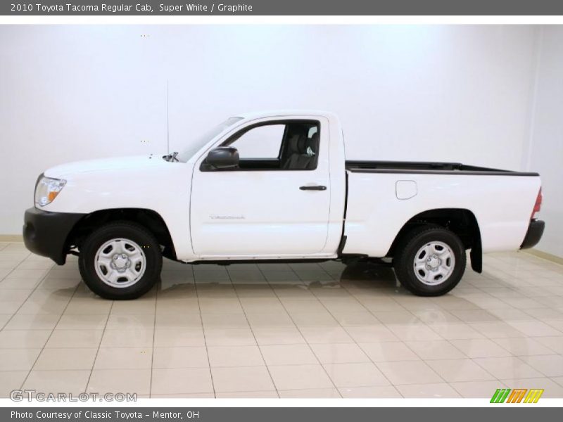 Super White / Graphite 2010 Toyota Tacoma Regular Cab