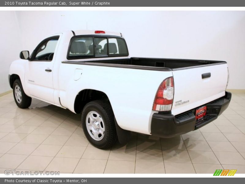 Super White / Graphite 2010 Toyota Tacoma Regular Cab