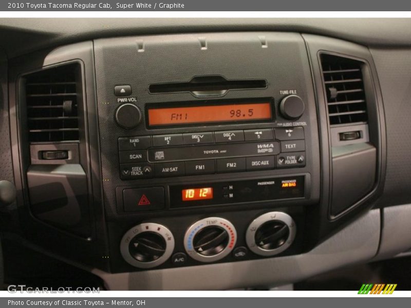 Super White / Graphite 2010 Toyota Tacoma Regular Cab