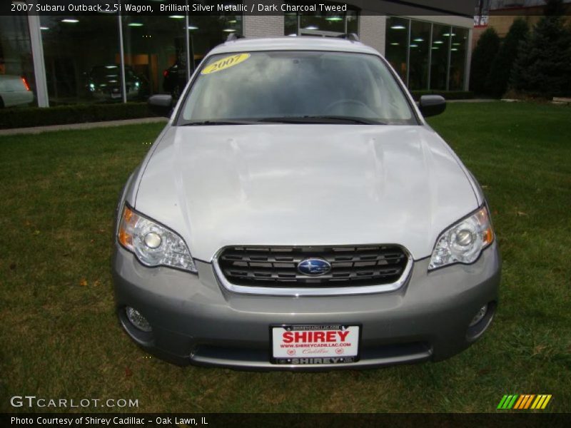 Brilliant Silver Metallic / Dark Charcoal Tweed 2007 Subaru Outback 2.5i Wagon