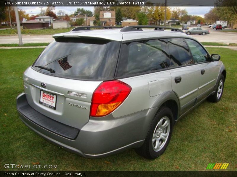 Brilliant Silver Metallic / Dark Charcoal Tweed 2007 Subaru Outback 2.5i Wagon