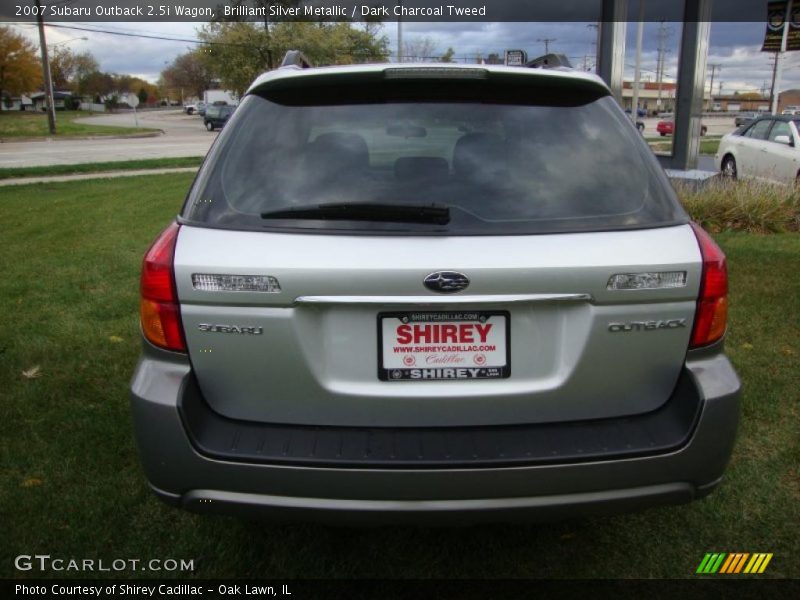 Brilliant Silver Metallic / Dark Charcoal Tweed 2007 Subaru Outback 2.5i Wagon