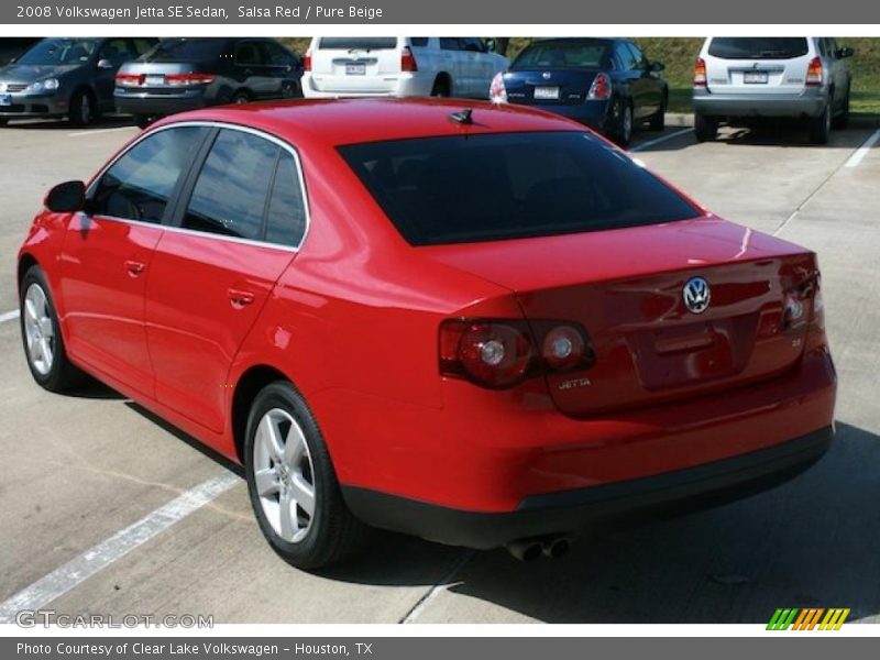 Salsa Red / Pure Beige 2008 Volkswagen Jetta SE Sedan