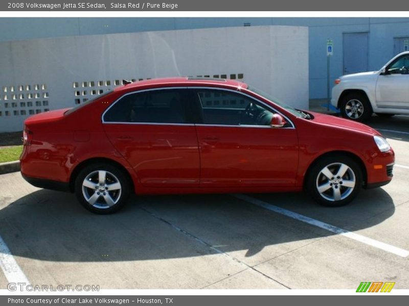 Salsa Red / Pure Beige 2008 Volkswagen Jetta SE Sedan