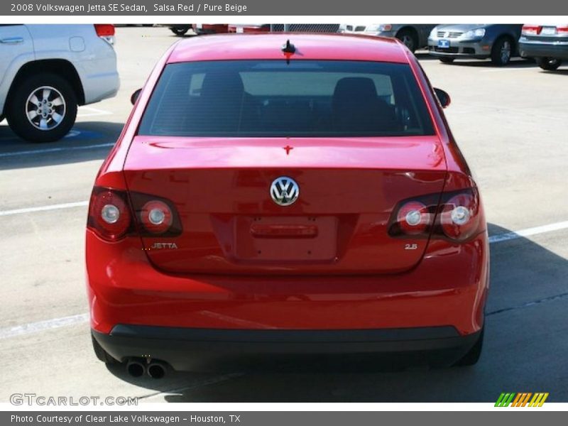 Salsa Red / Pure Beige 2008 Volkswagen Jetta SE Sedan