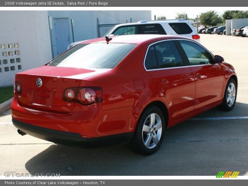 Salsa Red / Pure Beige 2008 Volkswagen Jetta SE Sedan