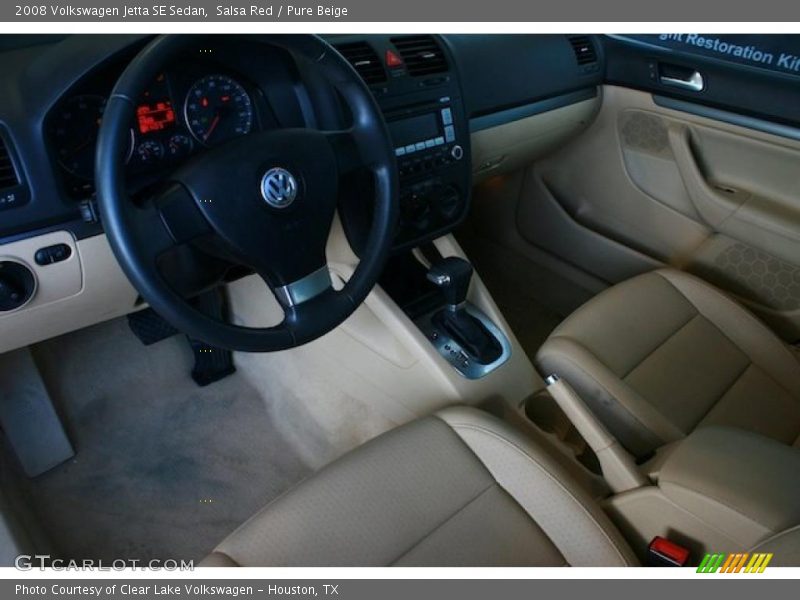 Salsa Red / Pure Beige 2008 Volkswagen Jetta SE Sedan