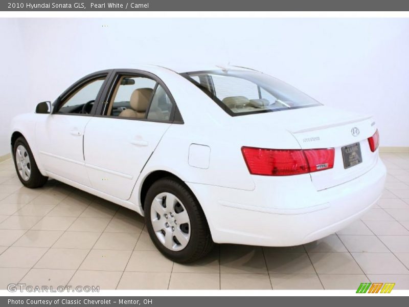 Pearl White / Camel 2010 Hyundai Sonata GLS