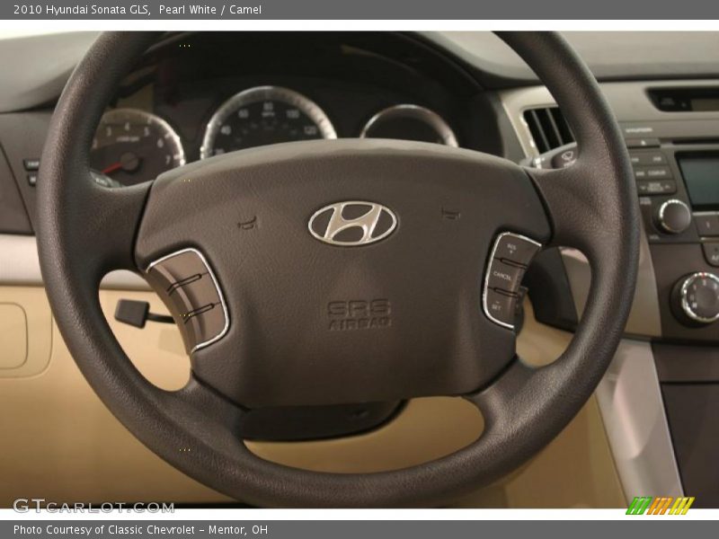 Pearl White / Camel 2010 Hyundai Sonata GLS