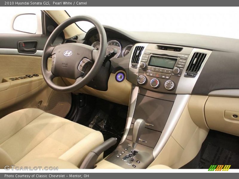 Pearl White / Camel 2010 Hyundai Sonata GLS