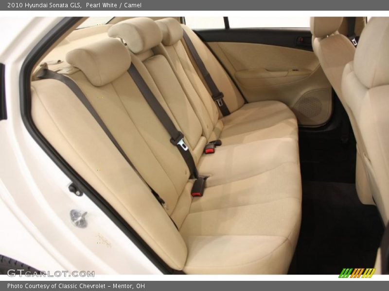 Pearl White / Camel 2010 Hyundai Sonata GLS