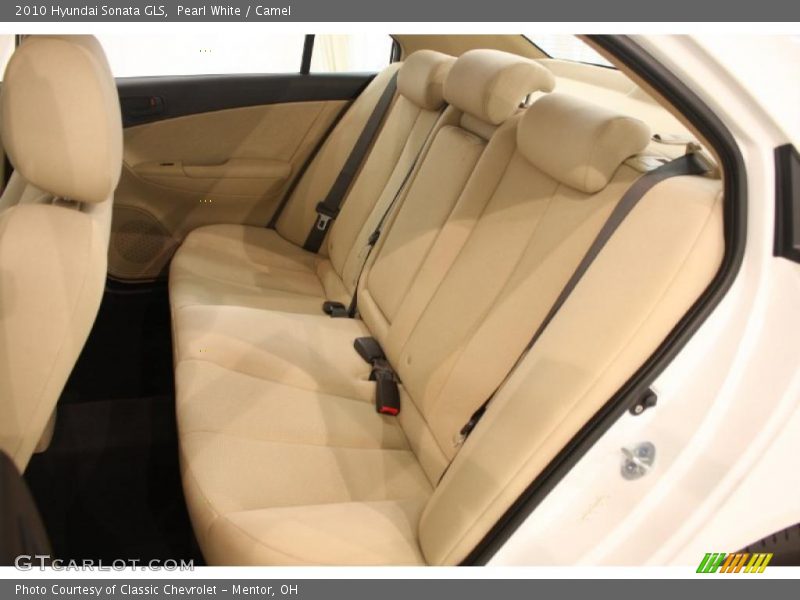 Pearl White / Camel 2010 Hyundai Sonata GLS