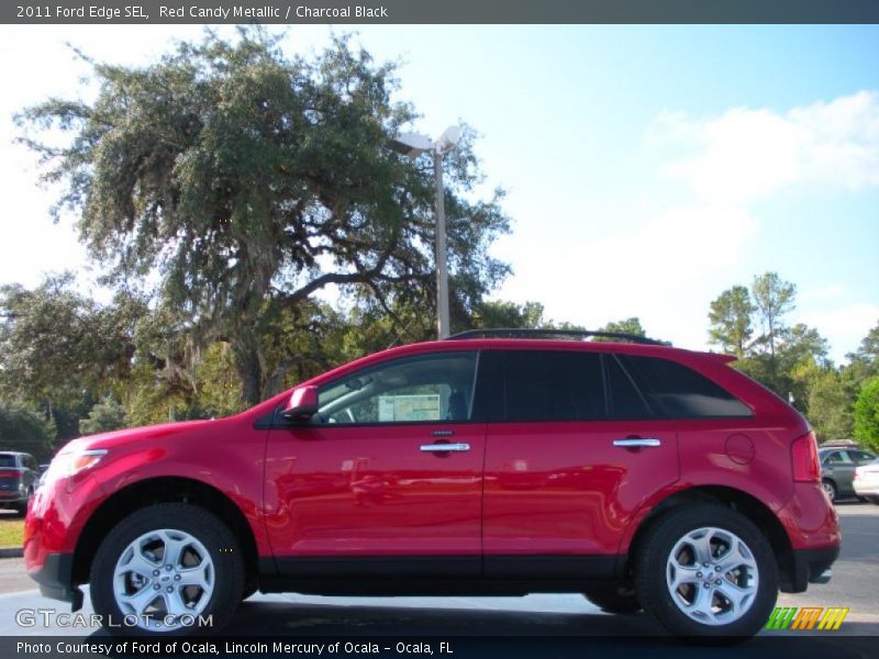 Red Candy Metallic / Charcoal Black 2011 Ford Edge SEL