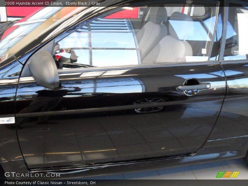 Ebony Black / Gray 2008 Hyundai Accent GS Coupe