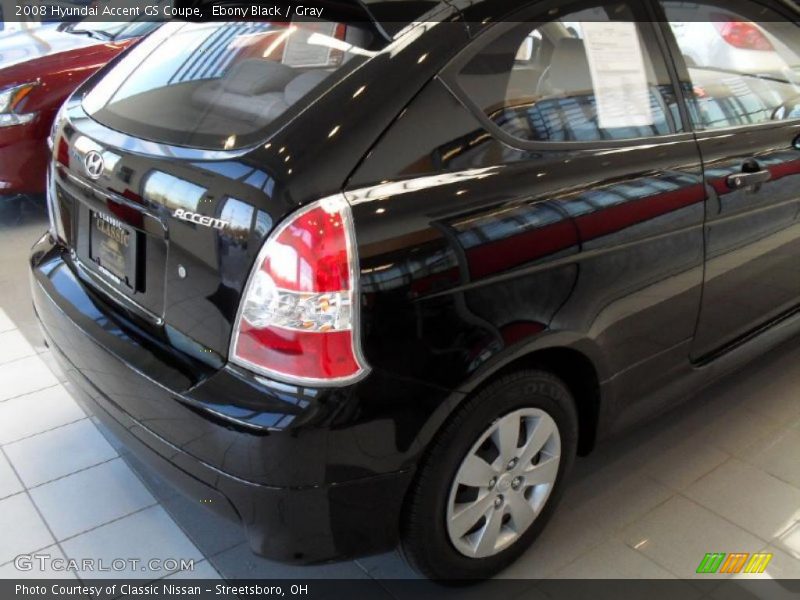 Ebony Black / Gray 2008 Hyundai Accent GS Coupe