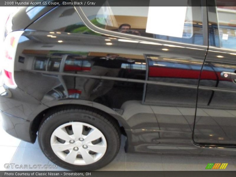 Ebony Black / Gray 2008 Hyundai Accent GS Coupe