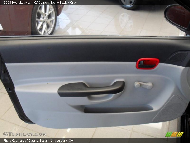 Ebony Black / Gray 2008 Hyundai Accent GS Coupe